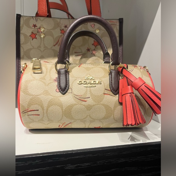 NWT Coach CK562 Lacey Crossbody In Signature Canvas With Heart And Star Print - Picture 5 of 6